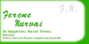 ferenc murvai business card